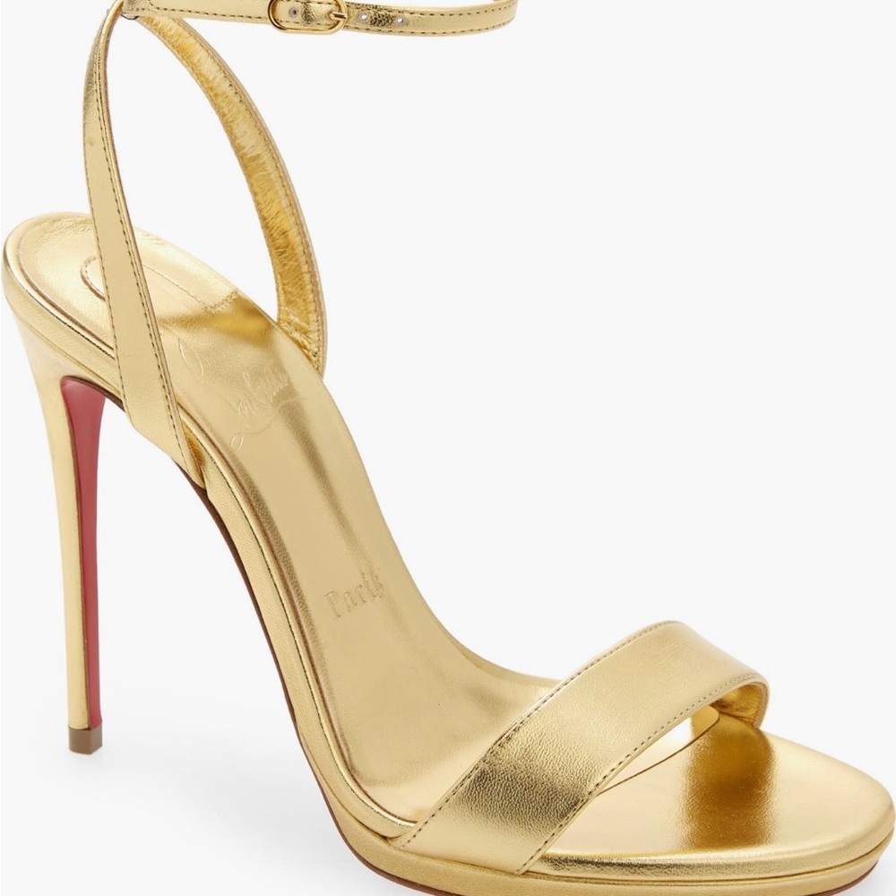 Christian Louboutin Gold Stiletto Heels